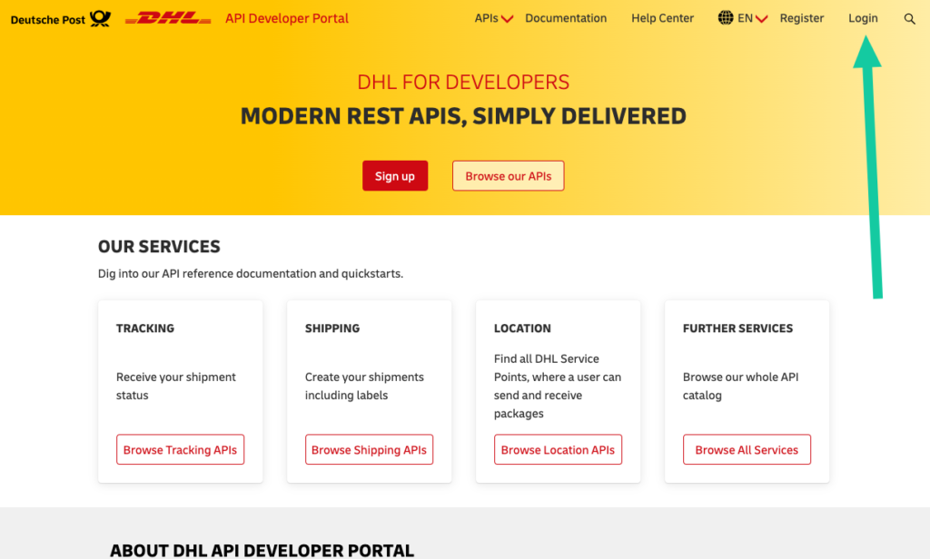 Dhl Express Developer Portal Login