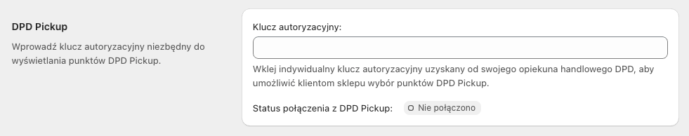 Ustawienia DPD Pickup aplikacji Shopify DPD Polska