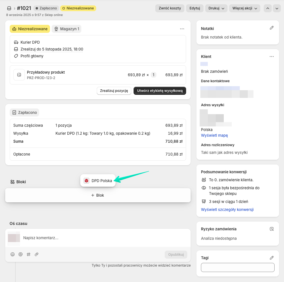 Dpd Polska Shopify Dodawanie Bloku Dpd Polska