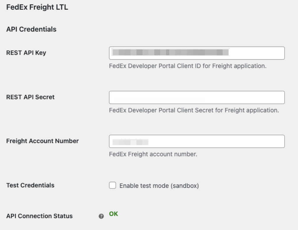 FedEx Freight credentials