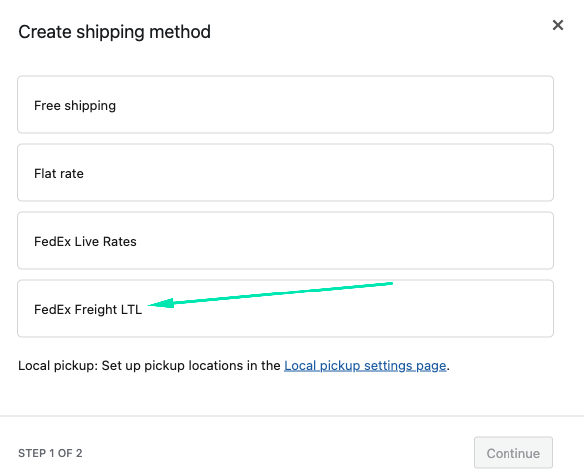 FedEx Freight LTL shipping method