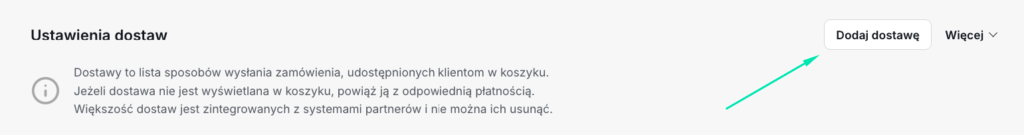 Dodaj dostawę