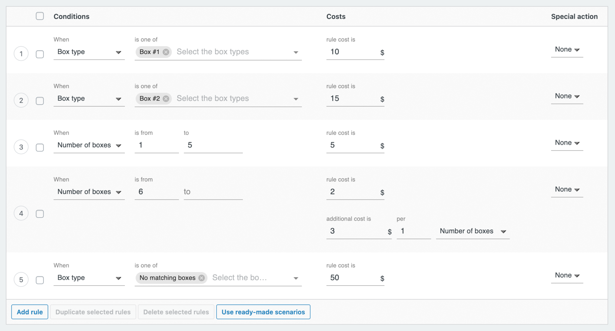 Flexible Shipping Box Packing