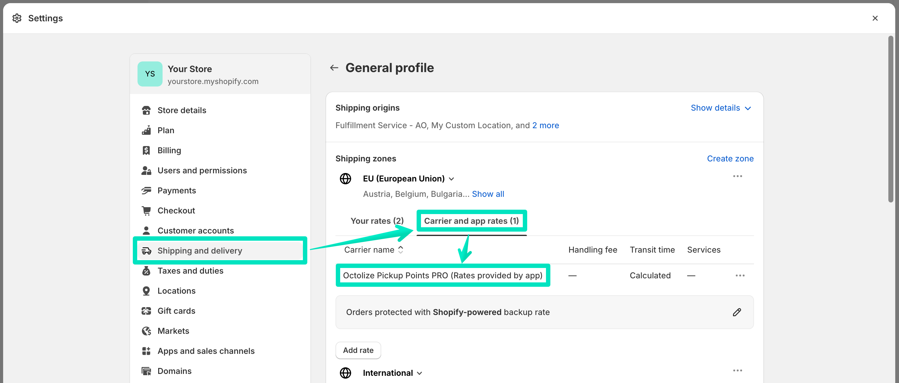 Octolize Pickup Points Pro Carrier And App Rates Added