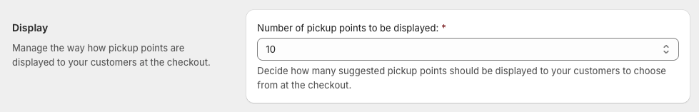 Octolize Pickup Points PRO app - Display settings