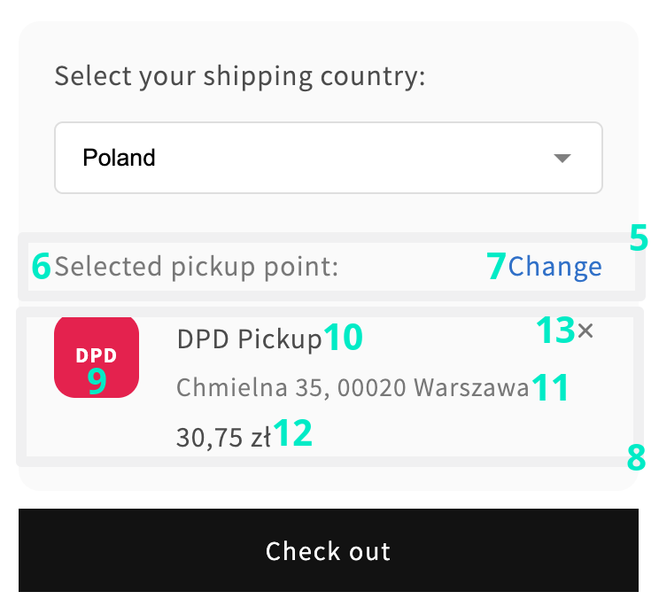 Octolize Pickup Points Pro Nocsapi Styling Pickup Points Map Cart Widget