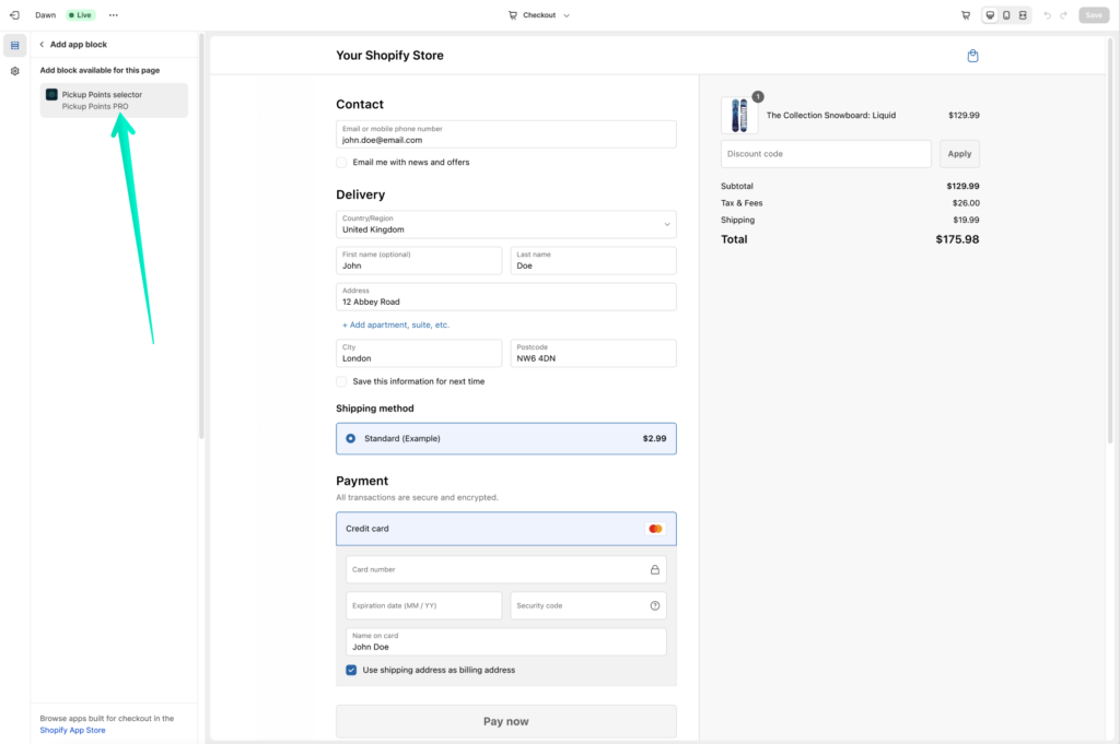 Octolize Pickup Points Pro Selector Checkout Block