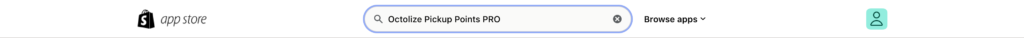 Octolize Pickup Points PRO - Shopify App Store search box