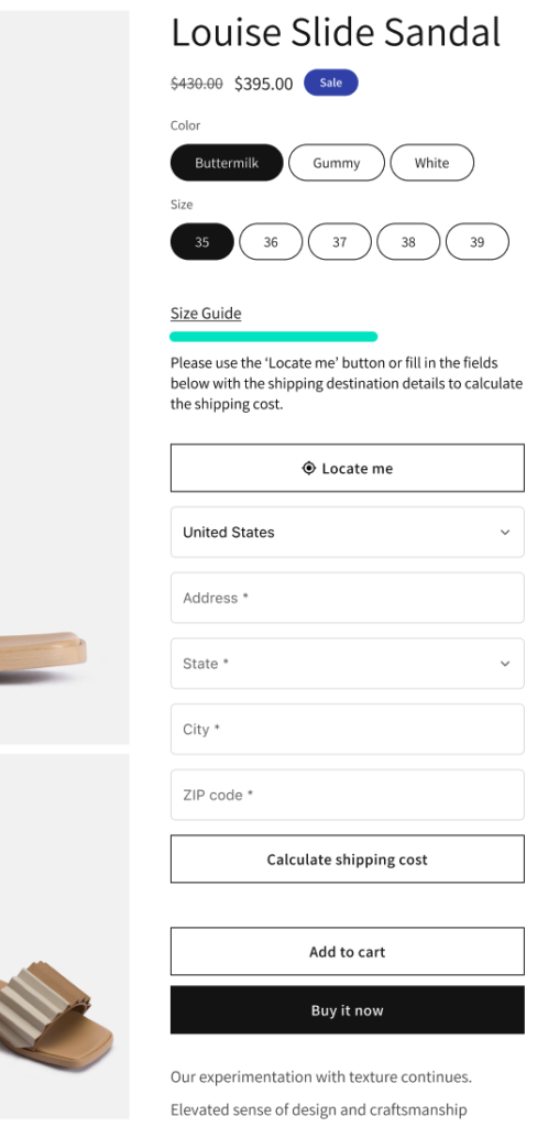 Octolize Product Page Shipping Shopify App - Shipping Rates calculator always opened by default