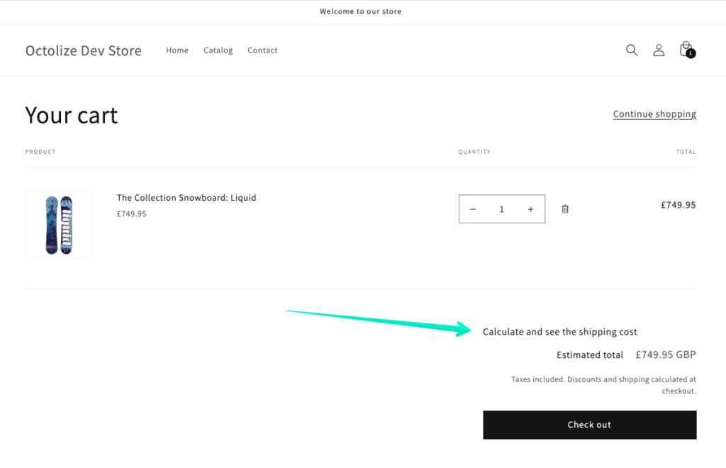 Octolize Shipping Rates Calc Shipping Rates Cart Calculator Link