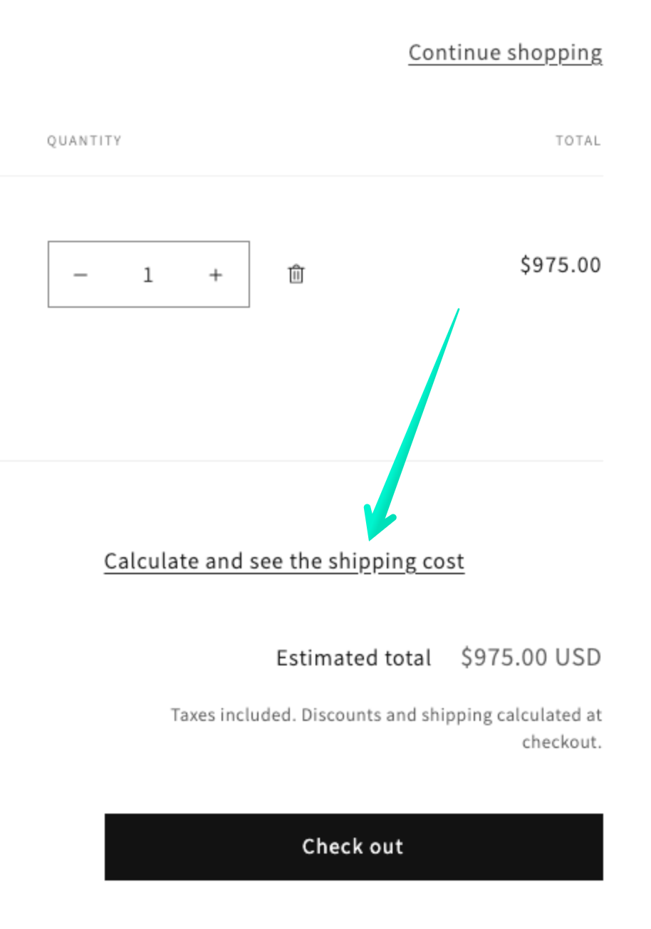 Octolize Shipping Rates Cart Calculator Opening Link