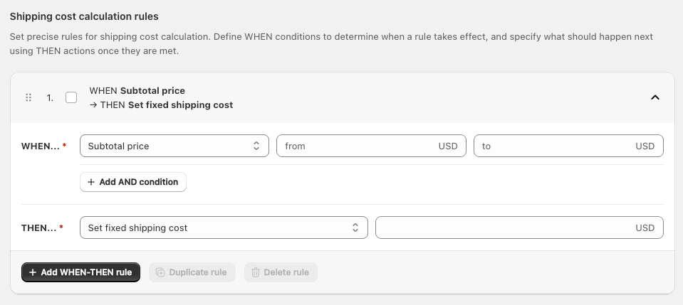 Shipping Rates Rules & Shipping Zones Shopify App: Shipping cost calculation rules