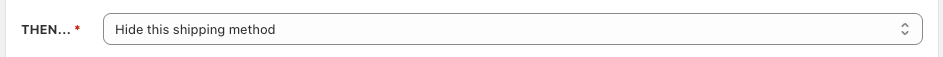 Shipping Rates Rules & Shipping Zones Shopify App: Conditionally hide shipping method