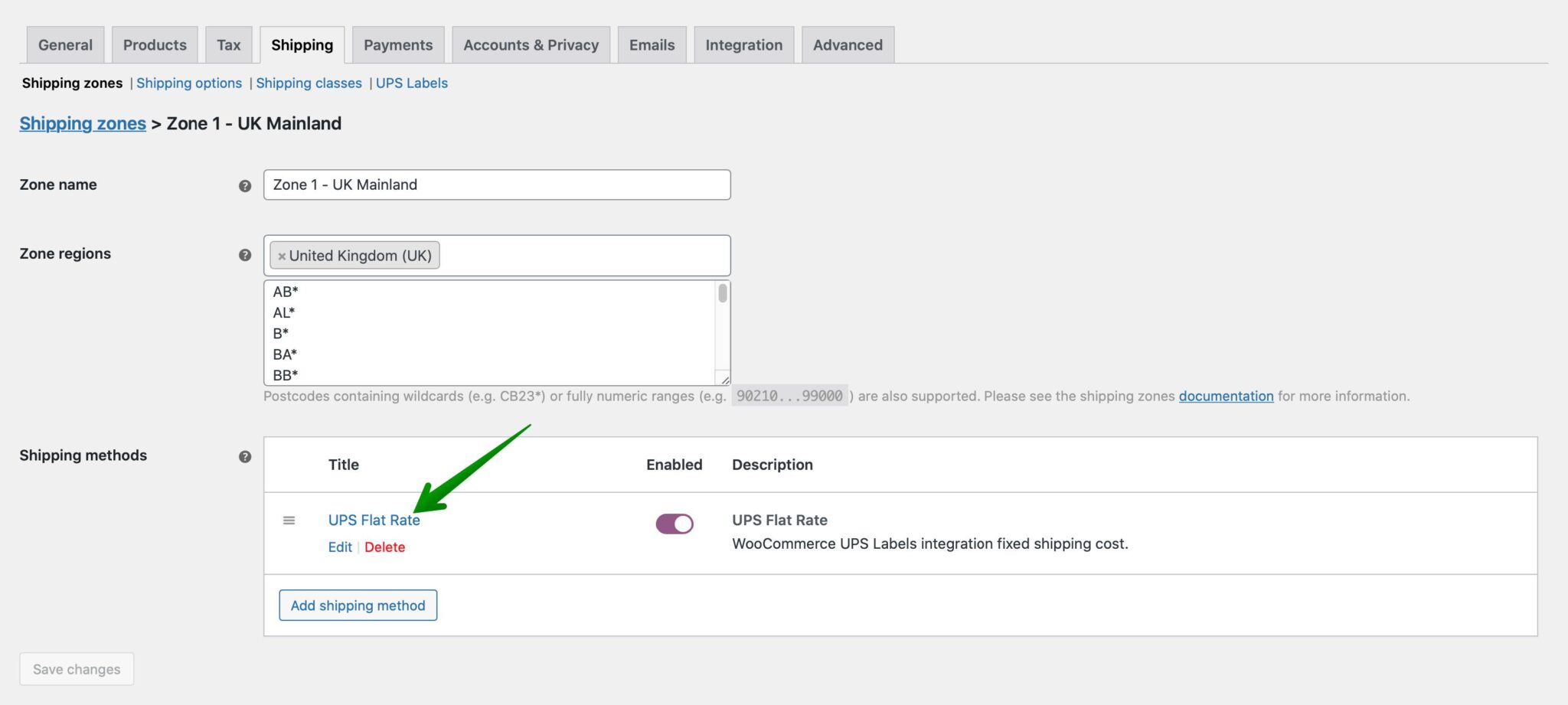 UPS Labels Adding the UPS Flat Rate shipping method