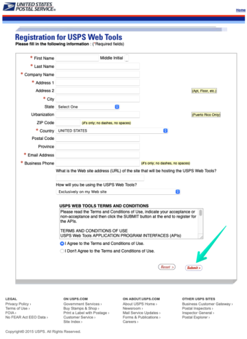 USPS - How to get the USPS Web Tools API access?