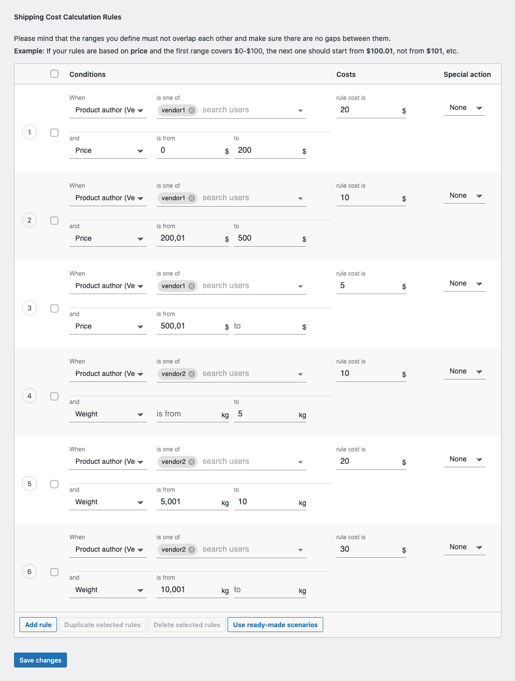 Multi Vendor Shipping