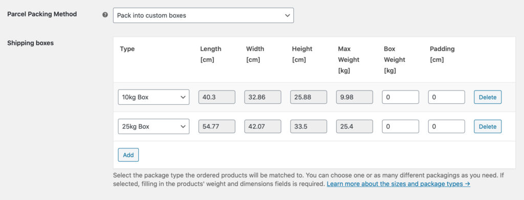 Woocommerce Fedex Parcel Packing Method Custom Boxes