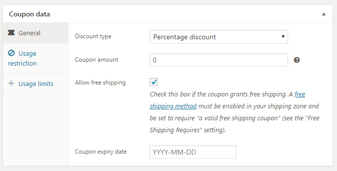 Coupon - Allow free shipping (screenshot)