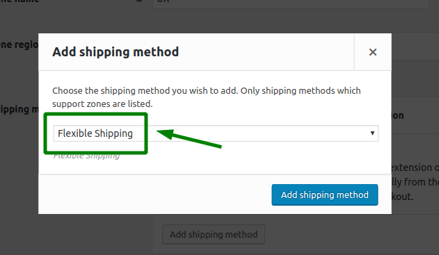 Add shipping method: Flexible Shipping