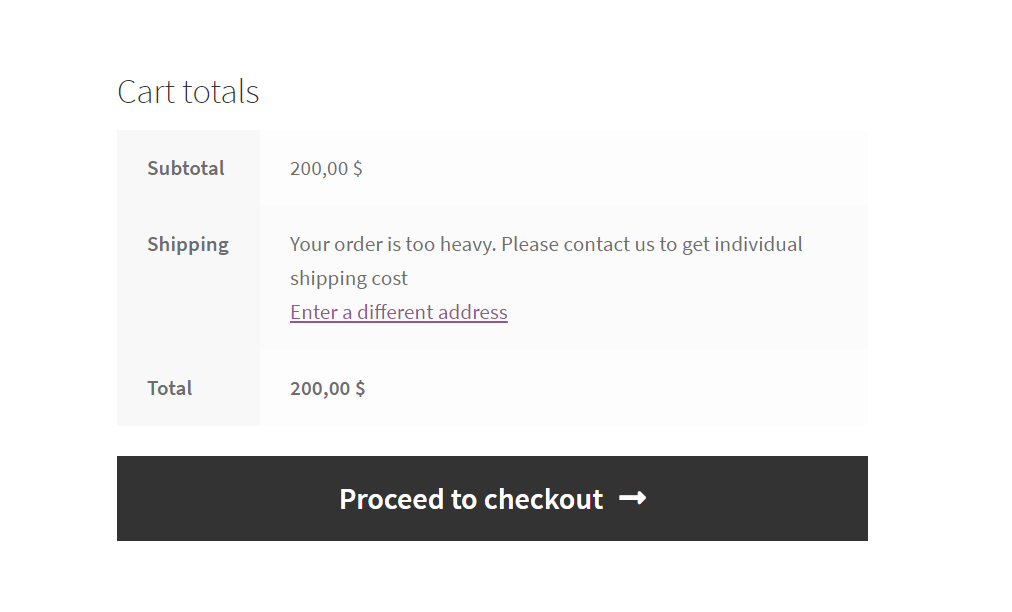 custom no shipping methods available message in WooCommerce